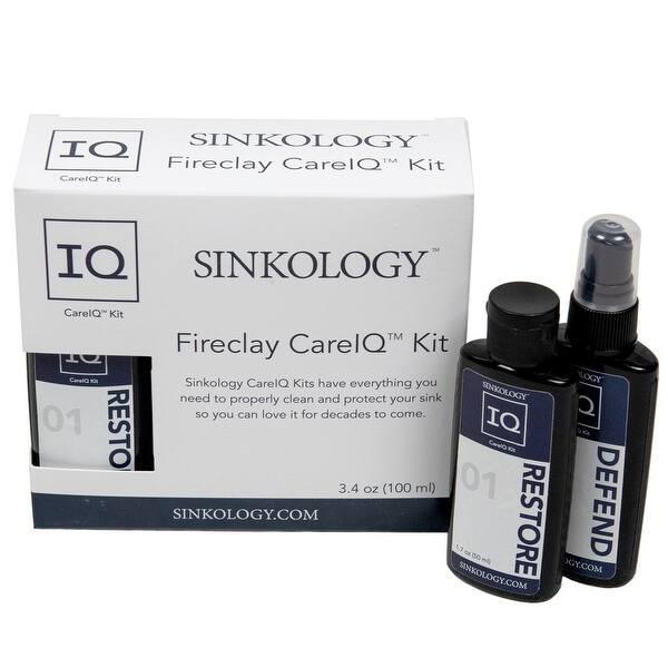 slide 2 of 5, Sinkology Austen Fireclay 30" Single Bowl Farmhouse Apron Kitchen Sink and Care Kit