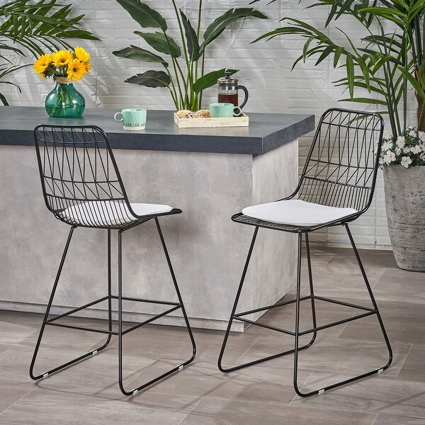 【限定価格セール！】 Counter Iron Wire Outdoor Modern Niez Stools Cushions with カウンターテーブル・ハイテーブル