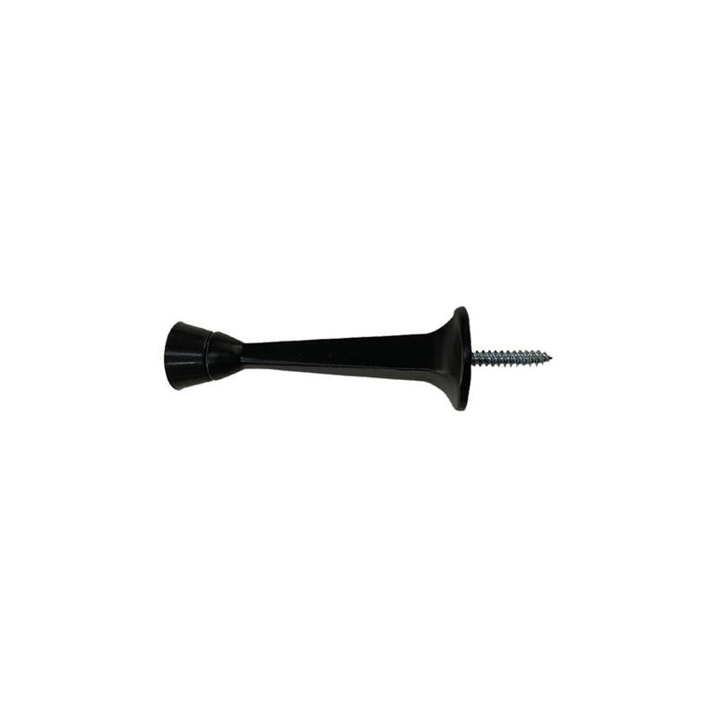 Design House 188110 3-1/8" Baseboard Mounted Rigid Door Stop - Pack of - Matte Black