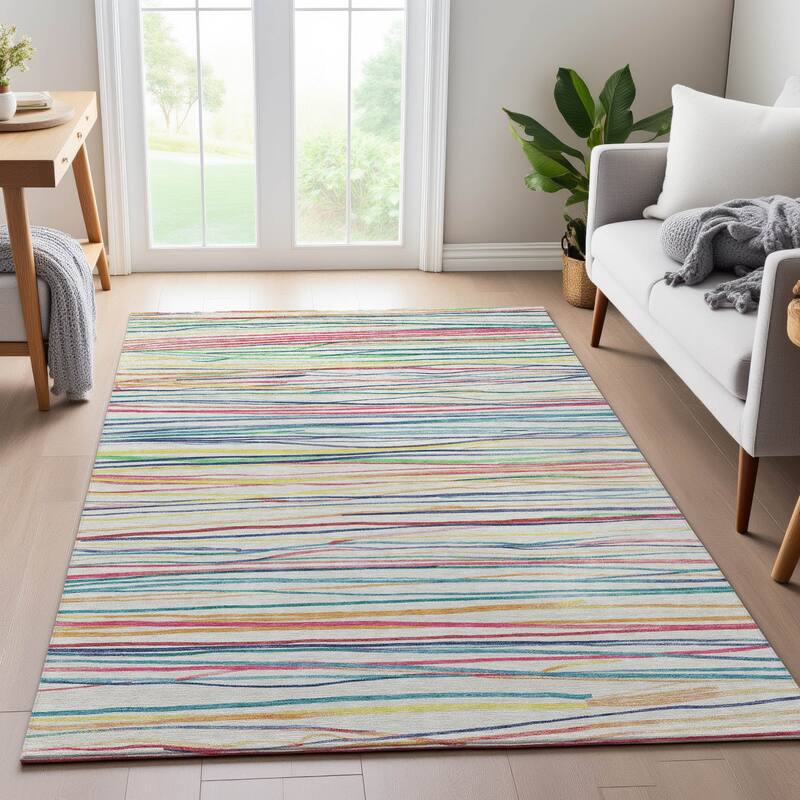 Premium Washable Super Soft Stripes Mayfield Rug