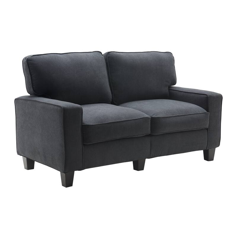 Serta Palisades Upholstered 61" Sofas for Living Room Modern Design Couch, Straight Arms, Tool-Free Assembly