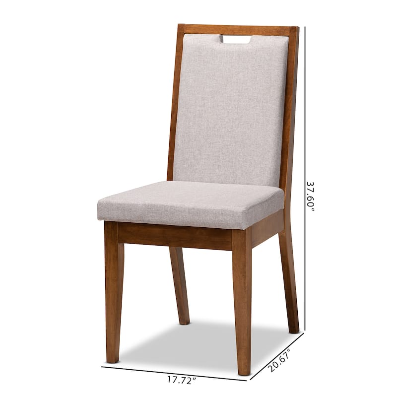 Octavia Modern and Contempory Upholstered Wood Dining Chair Set(2PC)