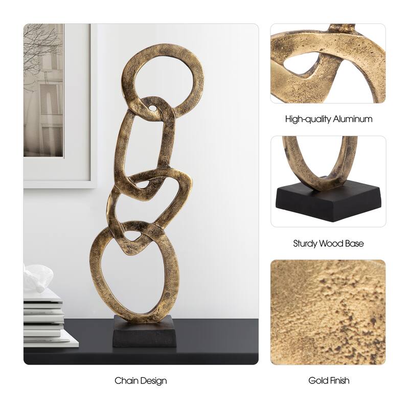 Sagebrook Home Aluminum Novelty Noida Statuary