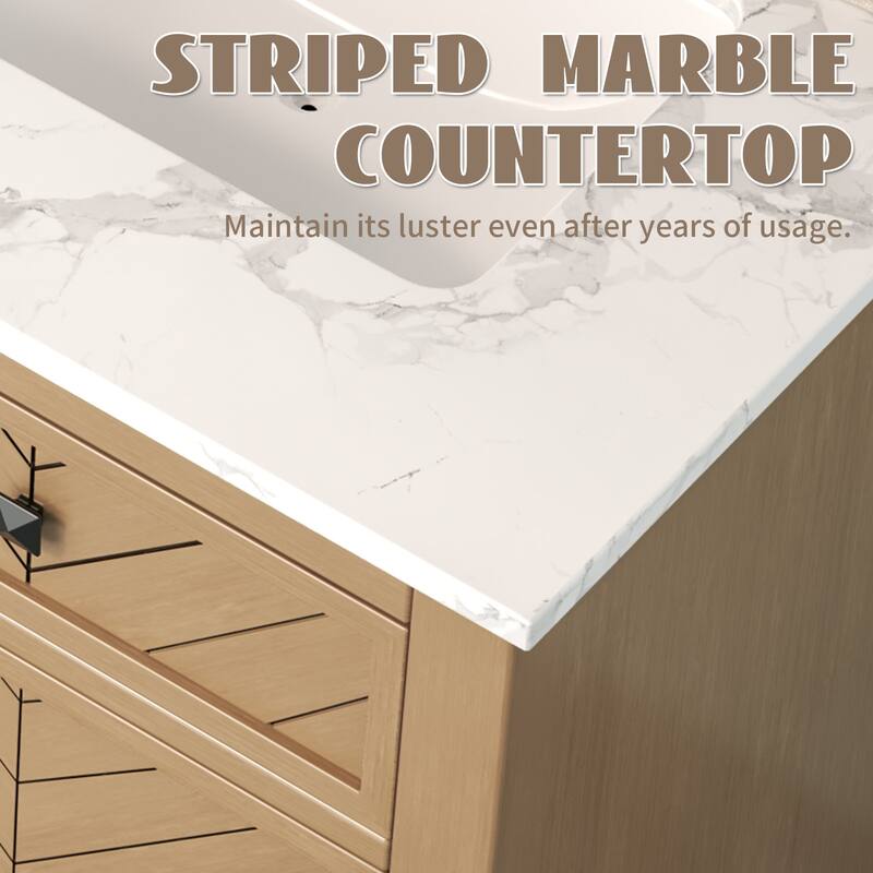 60-inch Modern Double Bathroom Vanity Crafted with Solid Wood Frame