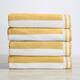 Luxurious Cotton Cabana Stripe Beach Towel - 4 Pack- 30" x 60" - Sand