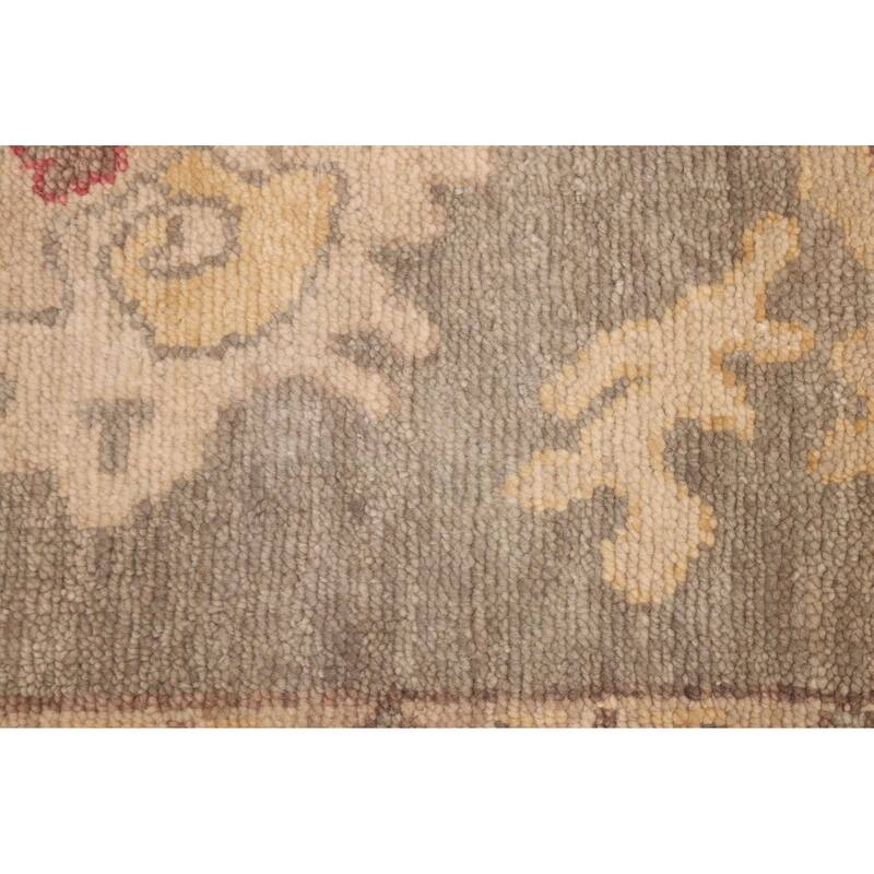 ECARPETGALLERY Hand-knotted Modern Oushak Grey Wool Rug - 8'11 x 12'0