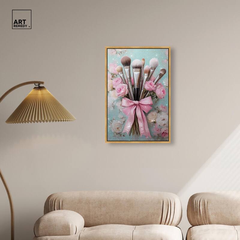 Bouquet of Make Up Brushes Canvas by Art Remedy