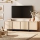 preview thumbnail 30 of 32, WMAPAT Modern Entertainment Center With T-Shaped Wooden Legs, 4-Door Storage TV Stand, Media Cabinet For Living Room