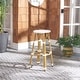 preview thumbnail 2 of 13, SAFAVIEH Outdoor Kelsey 30-inch Bar Stool (Fully Assembled) - 14.60" W x 14.60" D x 29.50" H