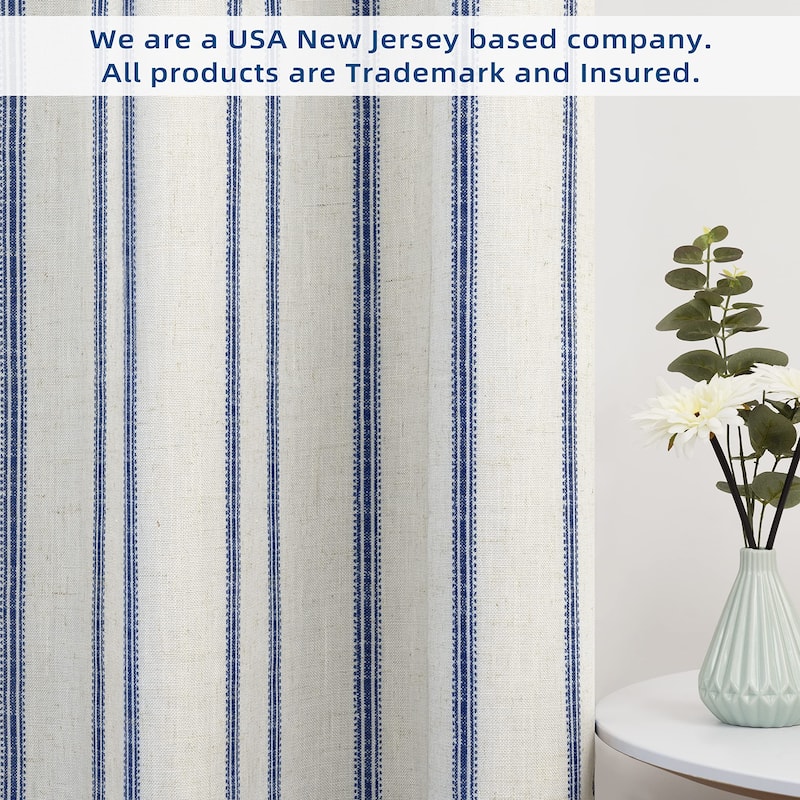 DriftAway Farmhouse Linen Blend Blackout Tie Up Curtain