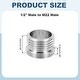 preview thumbnail 19 of 26, Faucet Aerator Adapter, Male to Male Brass Faucet Adapter with Washer for Kitchen Bathroom Sink Water Filter - Silver 1/2" Male to M22 Male, 15mm Length