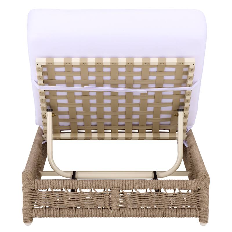 SAFAVIEH Outdoor Patio Furniture Callan Chaise Lounge Chair, Fully Assembled - 75"W x 26"D x 13"H