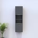 preview thumbnail 6 of 11, Meble Furniture Madera 05 Wall-Mounted Matte Bookcase 13.6W x 13.8D x 47.2H Inches European Modern Design Gray
