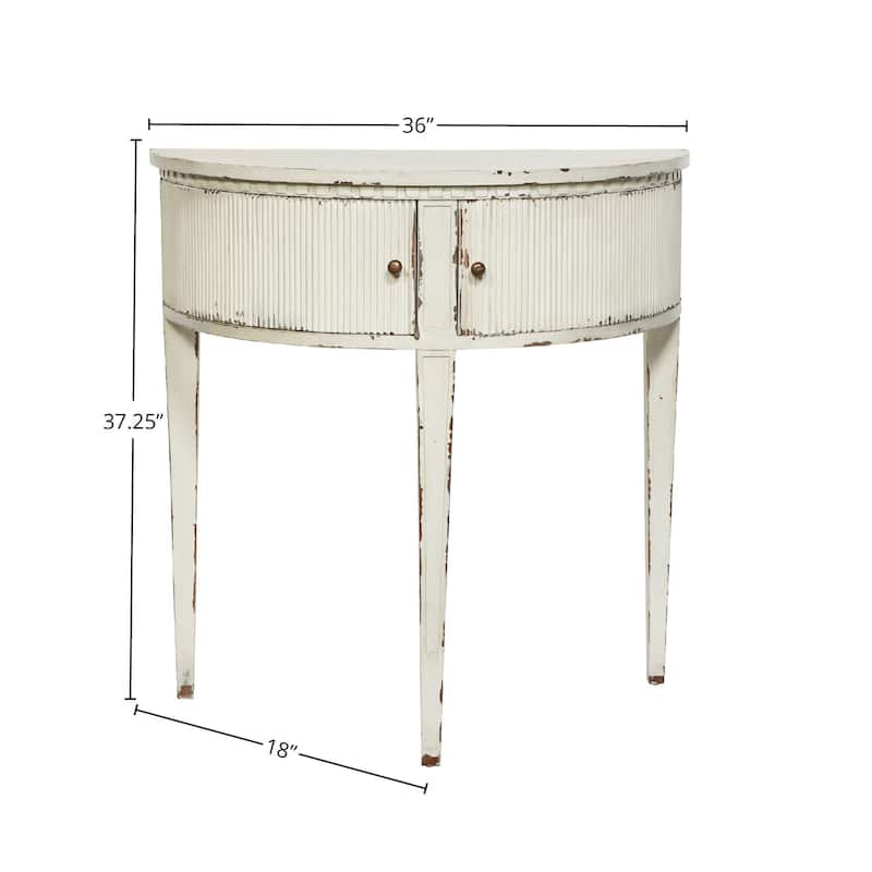 Perlman 36" Console Table, Distressed Cream