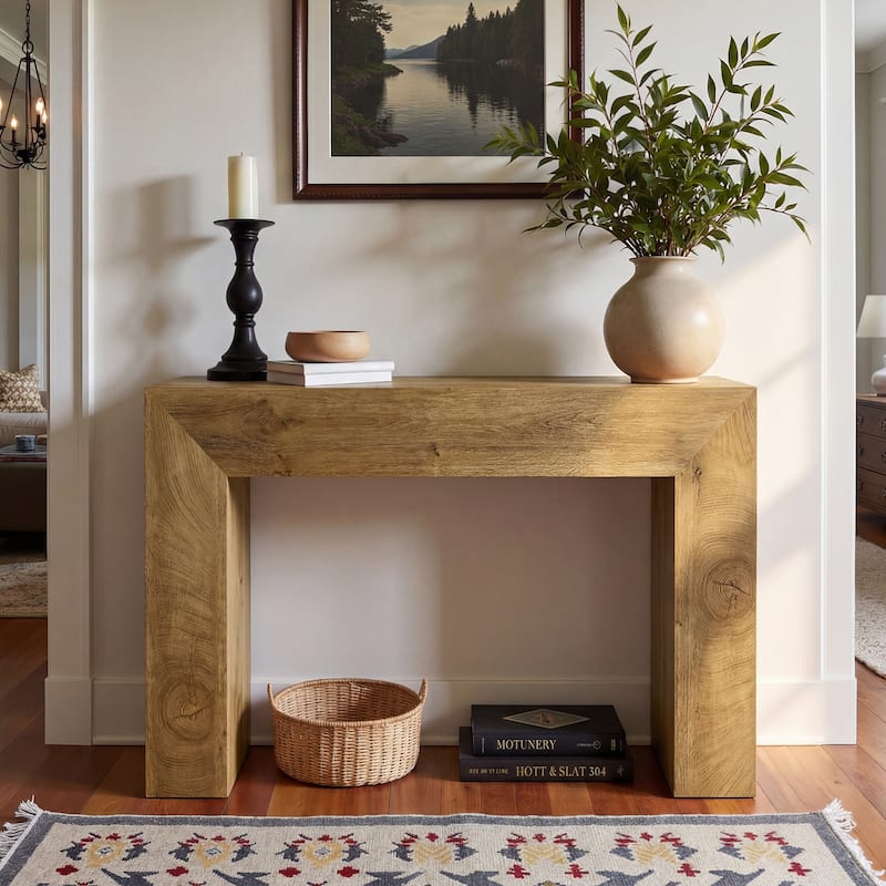 Wood Entryway Console Table, Sofa Table Behind Couch, Living Room Hallway Entrance Foyer