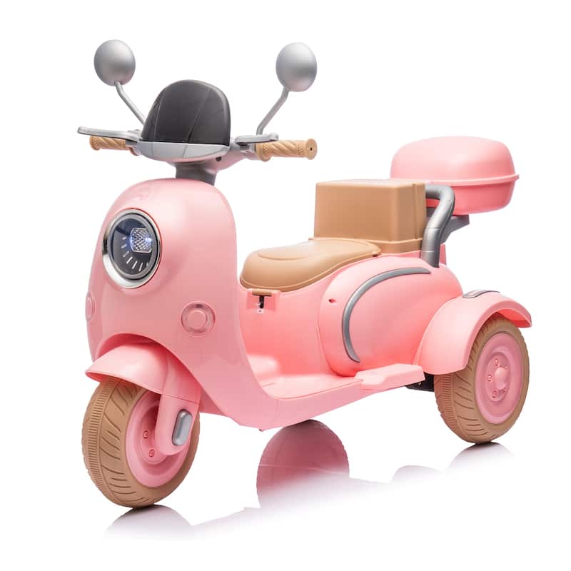 Pink Kids Electric Car Ride-On Car 2-Seater Ride-On Toy with Bluetooth Music