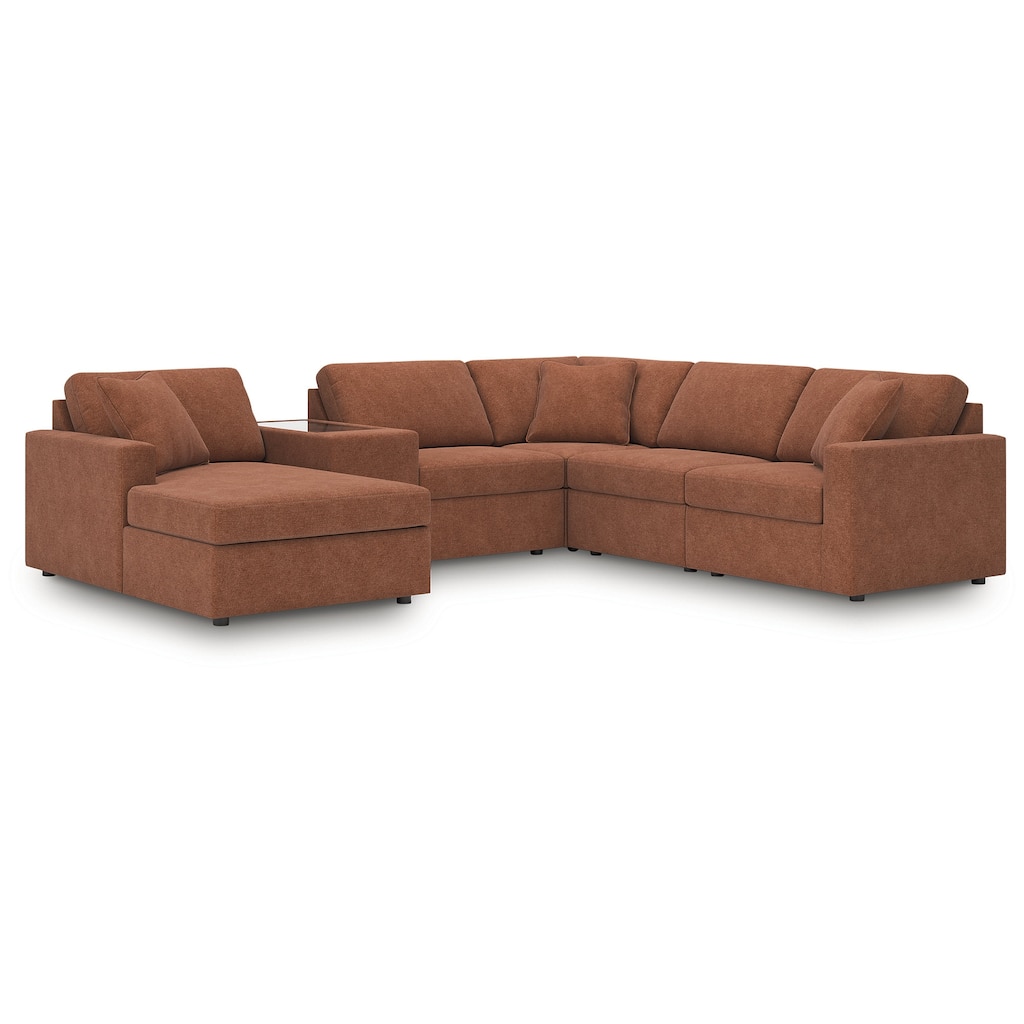 Signature Design by Ashley Modmax 6-Piece Sectional with Chaise - 125" W x 107" D x 36" H