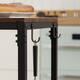 Multifunction Kitchen Island with Undershelves and Side Hooks