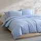 preview thumbnail 29 of 52, Calvin Klein Washed Percale Solid Cotton Duvet Cover Set