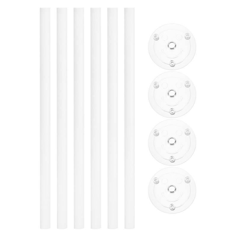 10Pcs Cake Separator Plates 11.8 inch Cakes Dowel Rods for 4 inch Cake - White - 11.8 inch