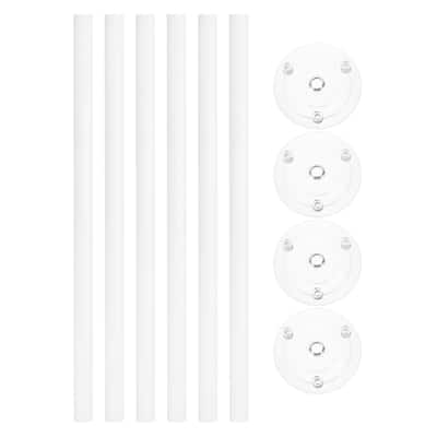 10Pcs Cake Separator Plates 11.8 inch Cakes Dowel Rods for 4 inch Cake - White - 11.8 inch