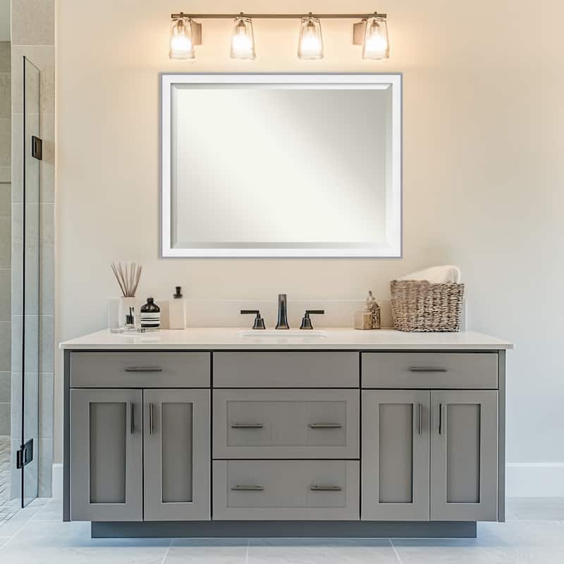 Maya Beveled Framed Bathroom Vanity Wall Mirror
