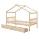 preview thumbnail 37 of 46, Roomfitters Twin Size Wooden House Bed with Storage, Functional and Stylish Sleeping Solution with Built-In Compartments