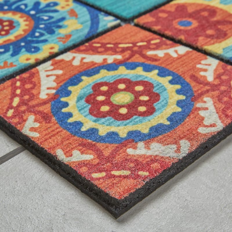 Mohawk Home Welcome Tiles All Weather Recycled Rubber Door Mat