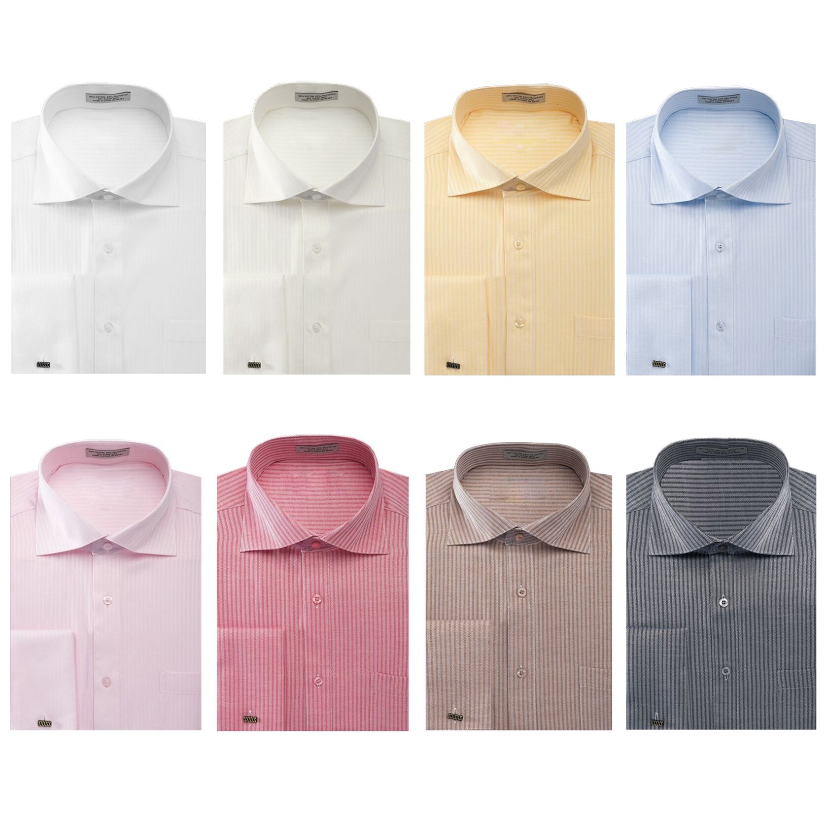 mens french cuff dress shirts discount