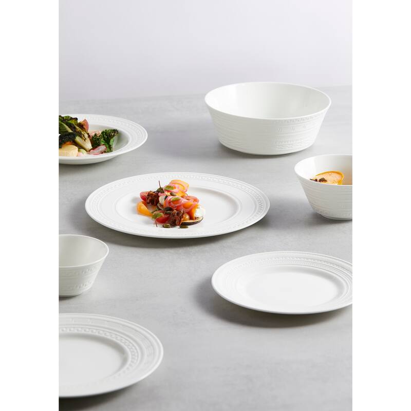 Wedgwood White Glaze 10-inch Intaglio Fine Bone China Large Serving Bowl