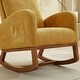 preview thumbnail 14 of 75, Upholstered Rocking Chair Nursery Chair with High Back and Side Pocket