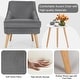 preview thumbnail 22 of 34, Costway Accent Chair Velvet Upholstered Single Sofa with Rubber Wood - 27'' x 25'' x 30''