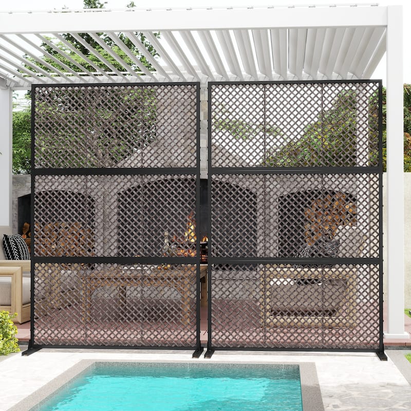2Set Patio Outdoor Privacy Metal Screens and Panels