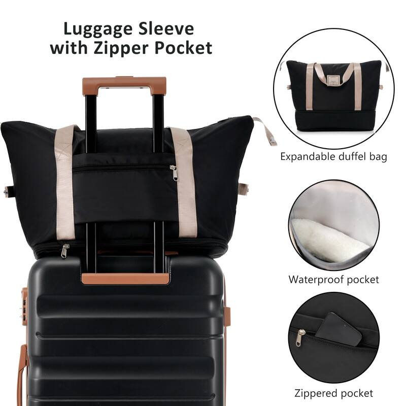 Hardshell ABS Luggage Set - Lightweight & Durable Suitcases with Dual Spinner Wheels, Carry-On & Check-In Sizes