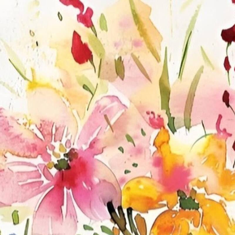 HomeRoots 10" Pink Purple White And Yellow Solid Wood Wildflowers Garden Stake