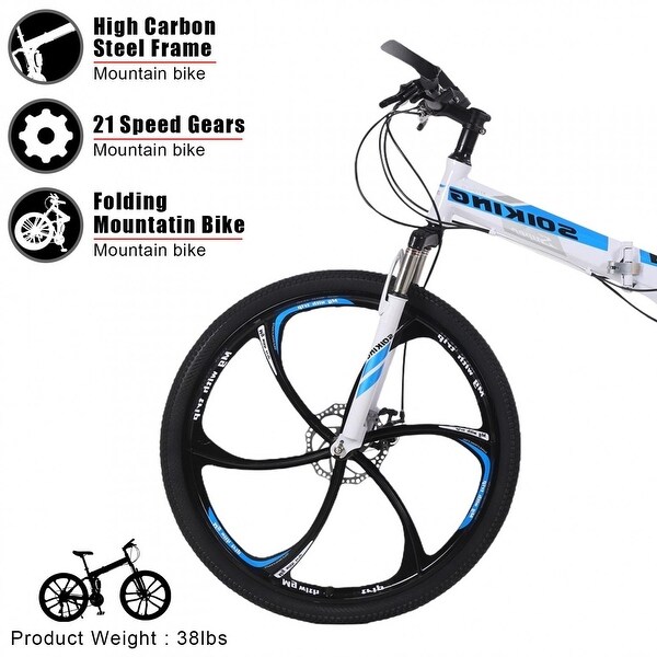 26in folding mountain bike shimano 21 outlet speed bicycle full suspension mtb bikes