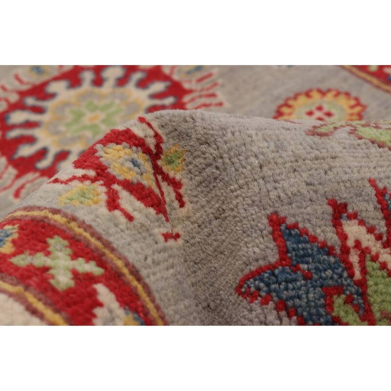 ECARPETGALLERY Hand-knotted Uzbek Ghazni Grey Wool Rug - 2'10 x 9'9