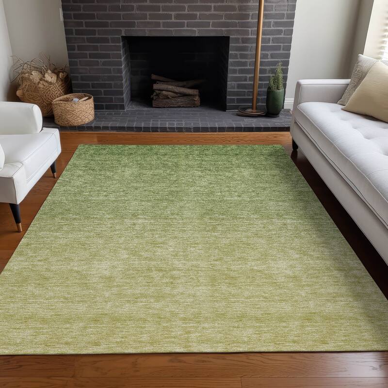 Premium Washable Super Soft Solid Ombre Mayfield Rug - Green - 9' x 12' - Rectangle