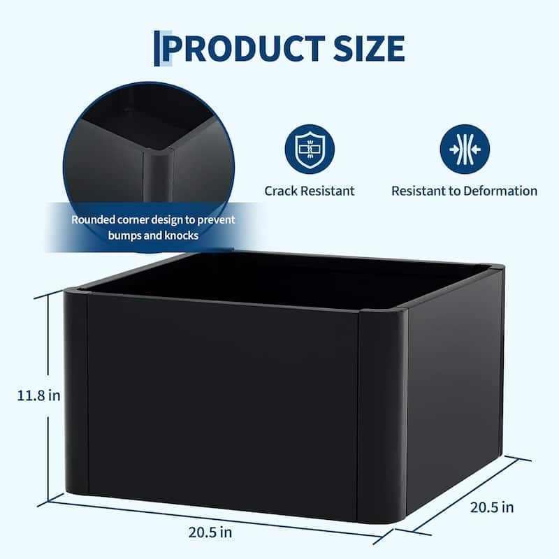 20.47" Modern Raised Garden Bed Planter, Ideal for Yard, Patio with Base - N/A