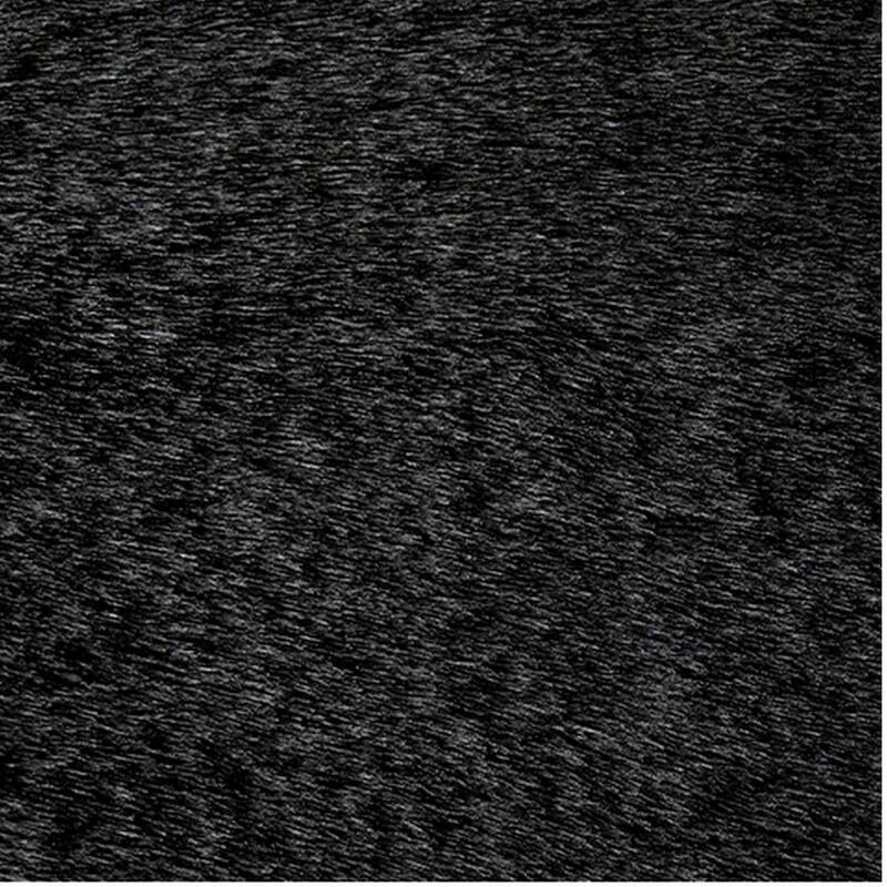 Dift Square Accent Throw Pillow, 20 Inch, Black Faux Rabbit Fur Face