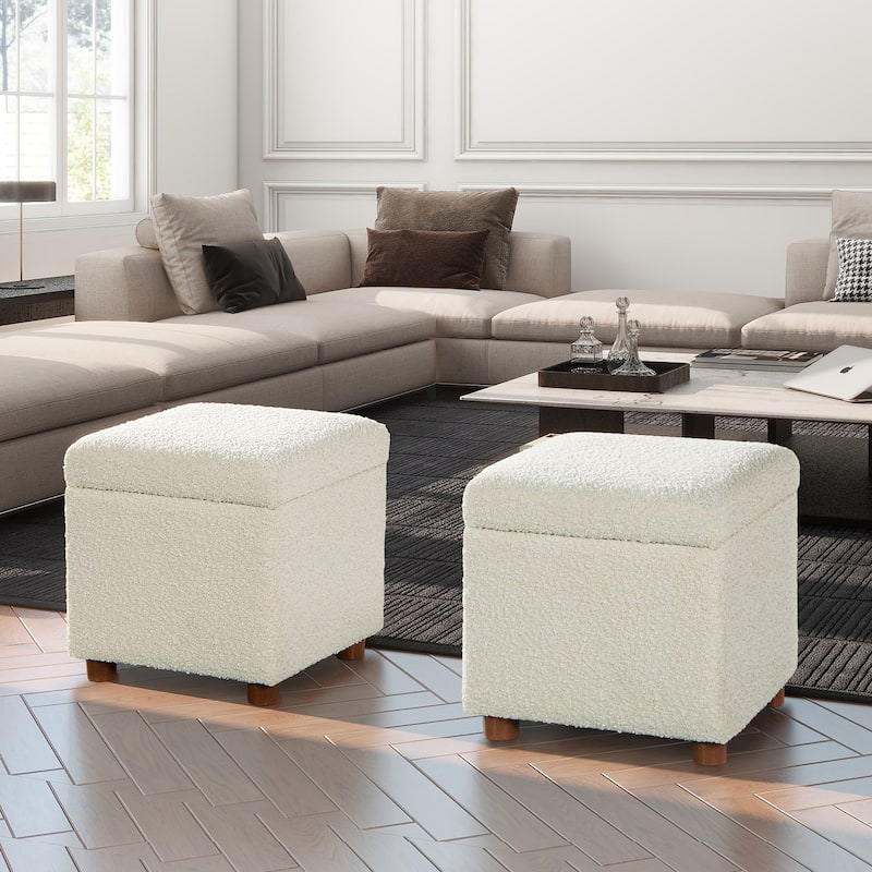 Jennifer Taylor Home Jacob 18" Storage Cube Ottoman