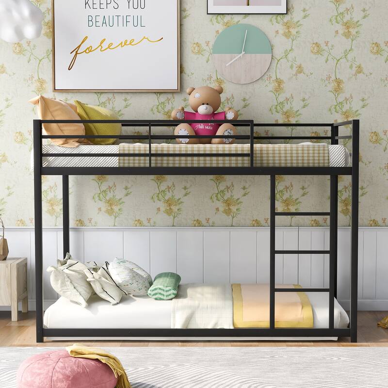 Metal Bunk Bed with Ladder