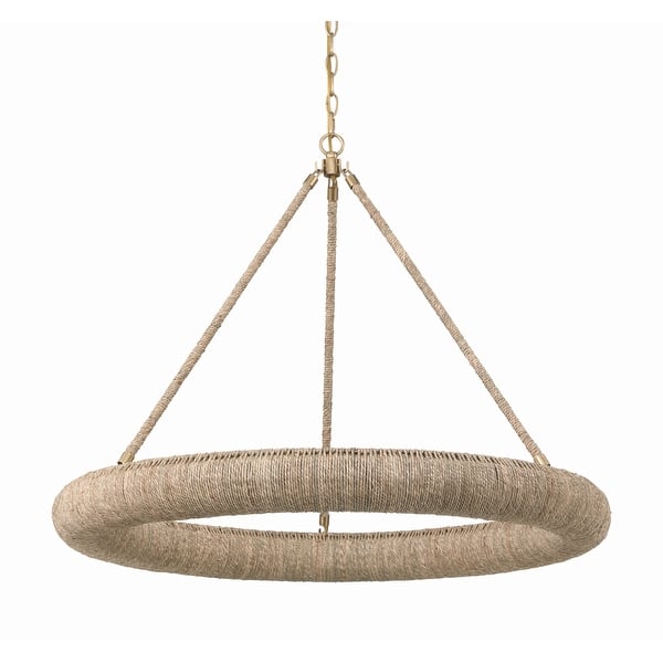 slide 2 of 6, Crystorama Lighting Group OAK-7538 Oakley 8 Light 32" Wide LED Ring Soft Gold