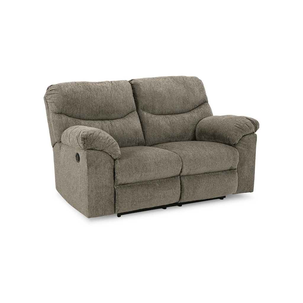 Tul 70 Inch Manual Recliner Loveseat, Soft Cushioned, Taupe Gray Polyester
