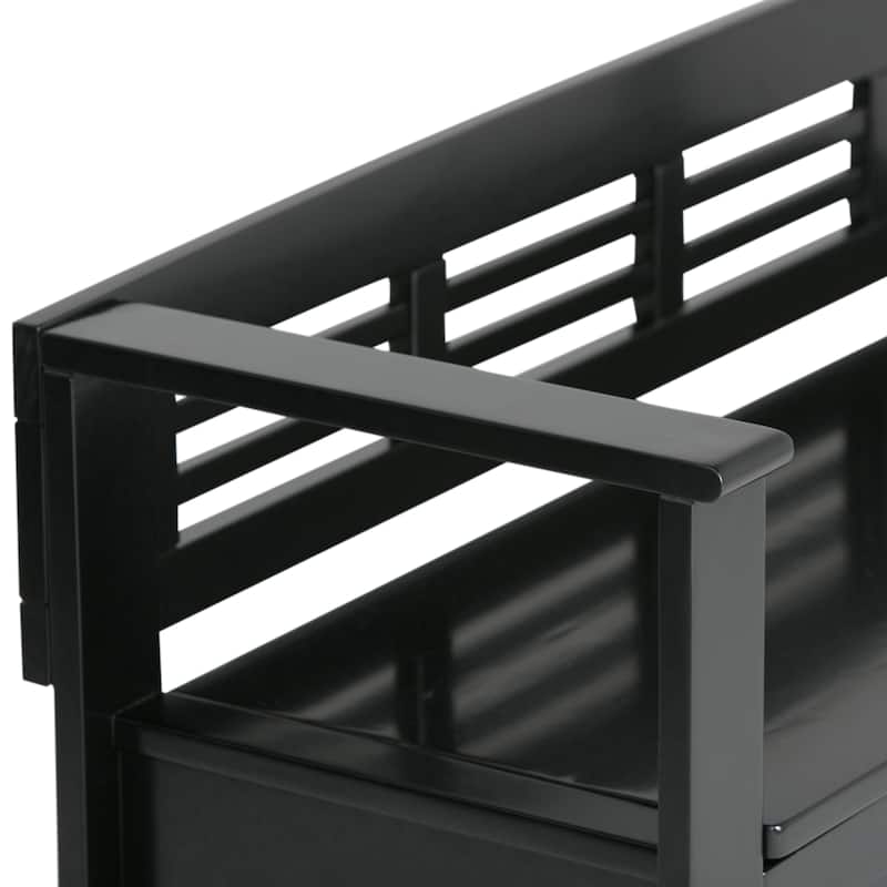 WYNDENHALL Chandler SOLID WOOD 48 inch Wide Contemporary Entryway Storage Bench - 48'' x 17'' x 25.2