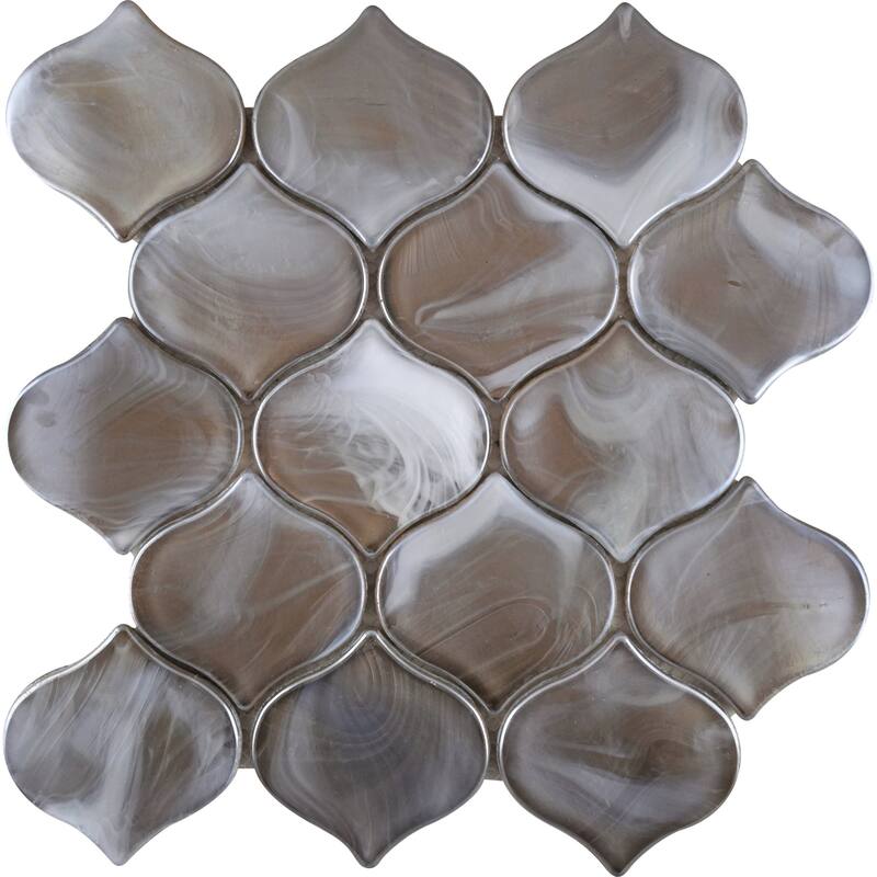 Emser Tile Splash - 10" x 10" Specialty Arabesque/Baroque Mosaic Wall