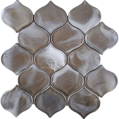 Emser Tile Splash - 10" x 10" Specialty Arabesque/Baroque Mosaic Wall