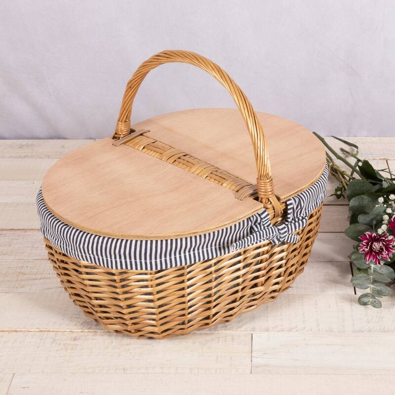 Picnic Time Country Willow Picnic Basket - N/A