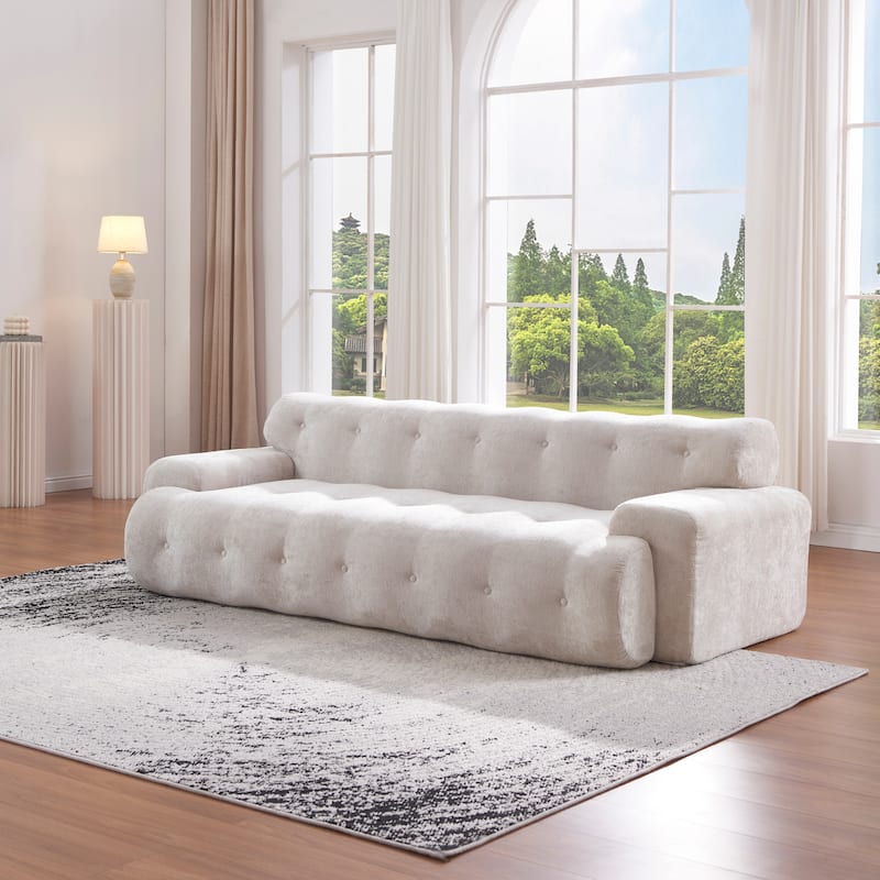 Christopher Knight Home - Cloud Modern Upholstered Sofa with Button Tufted Design