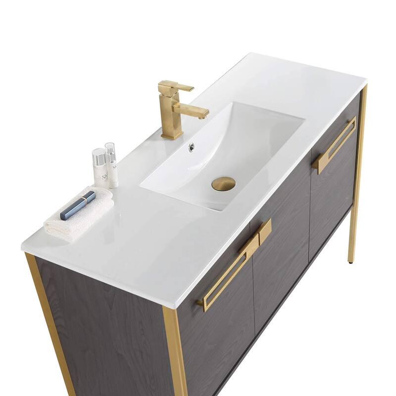 Fine Fixtures Oakville Bathroom Vanity with White Ceramic Sink